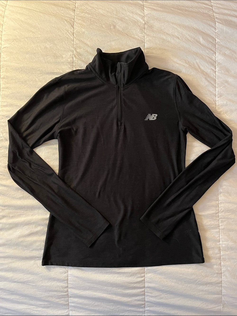 New Balance Women's Black Long-Sleeve Half-Zip Pullover